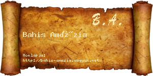 Bahis Amázia névjegykártya